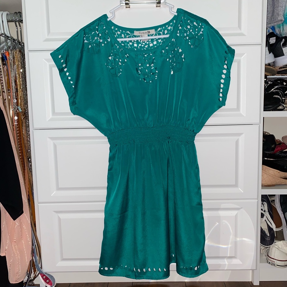 Dark Teal/Green Cutout Dress